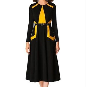 Color block knit dress